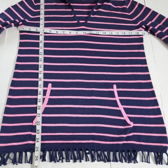 Lilly Pulitzer Maritime Stripe Fringe Sweater Size S Coolmax Pullover  Womens - Picture 7 of 10